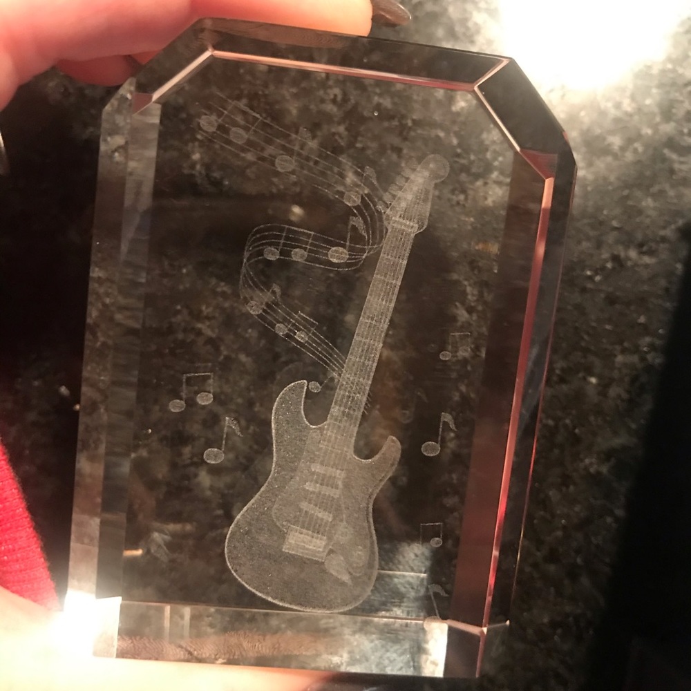 Genuine lead crystal electric guitar